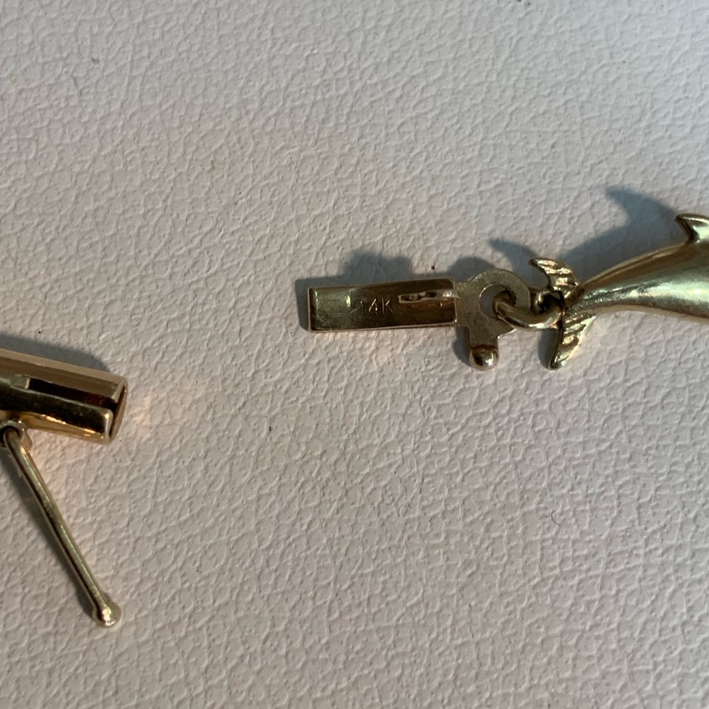 Solid Gold Dolphin Bracelet - image 4